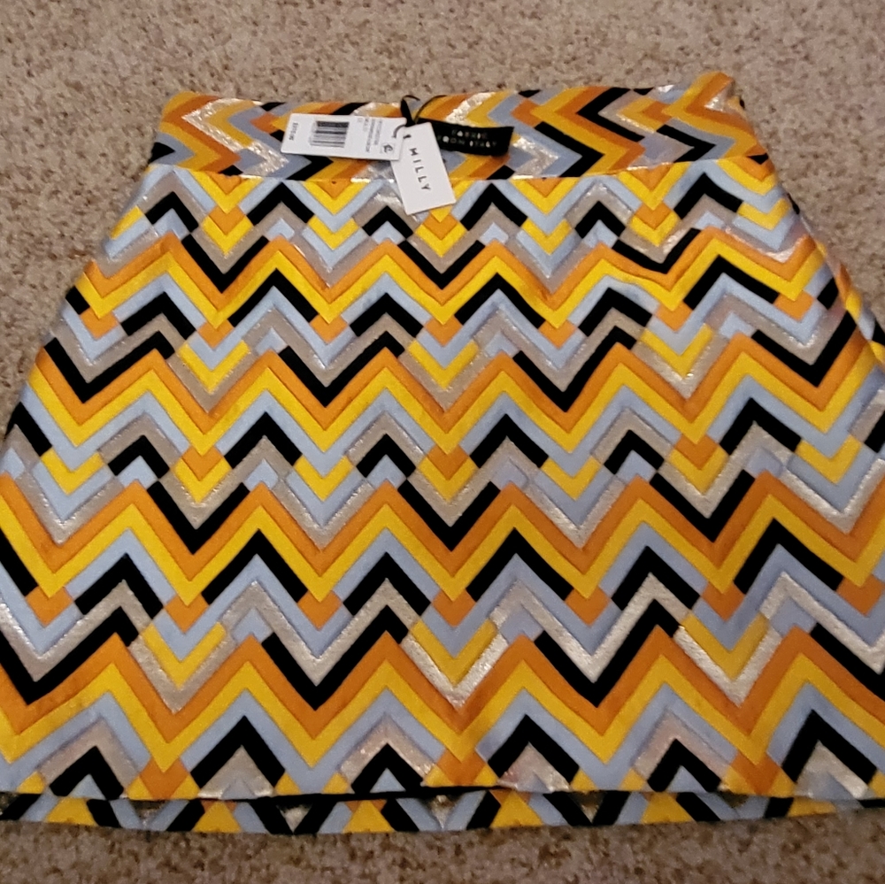 NWT Milly of New York Geometric Mini Skirt - 12